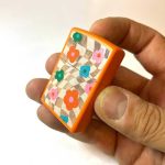 فندک زیپو اصل گل نارنجی