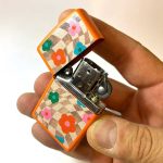 فندک زیپو اصل گل نارنجی