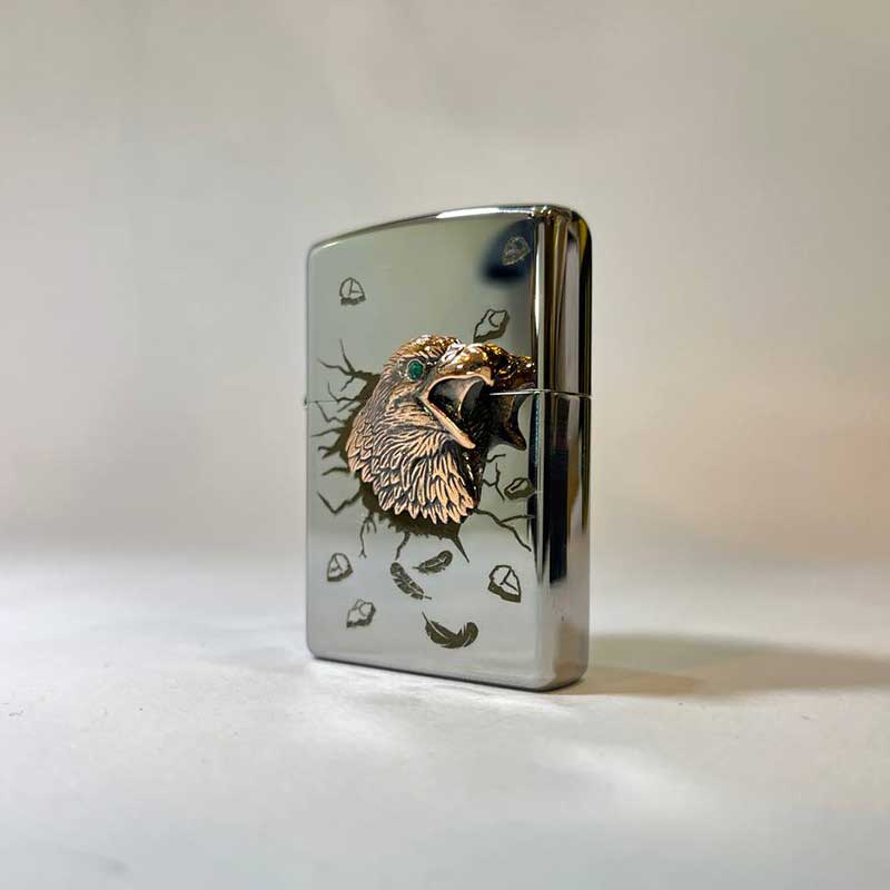 فندک زیپو عقاب طلایی