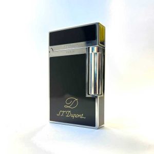 فندک دوپونت مشکی نقره ای