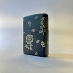 فندک زیپو طرح اسکلت و گل