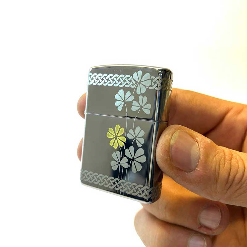 فندک زیپو طرح شبدر