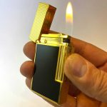 فندک دوپونت مشکی طلایی