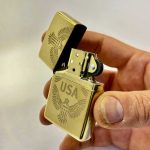 فندک زیپو عقاب و پرچم