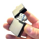 فندک زورو مشکی نقره‌ای