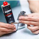 طریقه بنزین زدن فندک زیپو