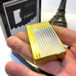 فندک کالوریس نقره‌ ای طلایی