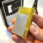 فندک کالوریس نقره‌ ای طلایی