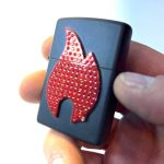 فندک زیپو شعله نگین دار