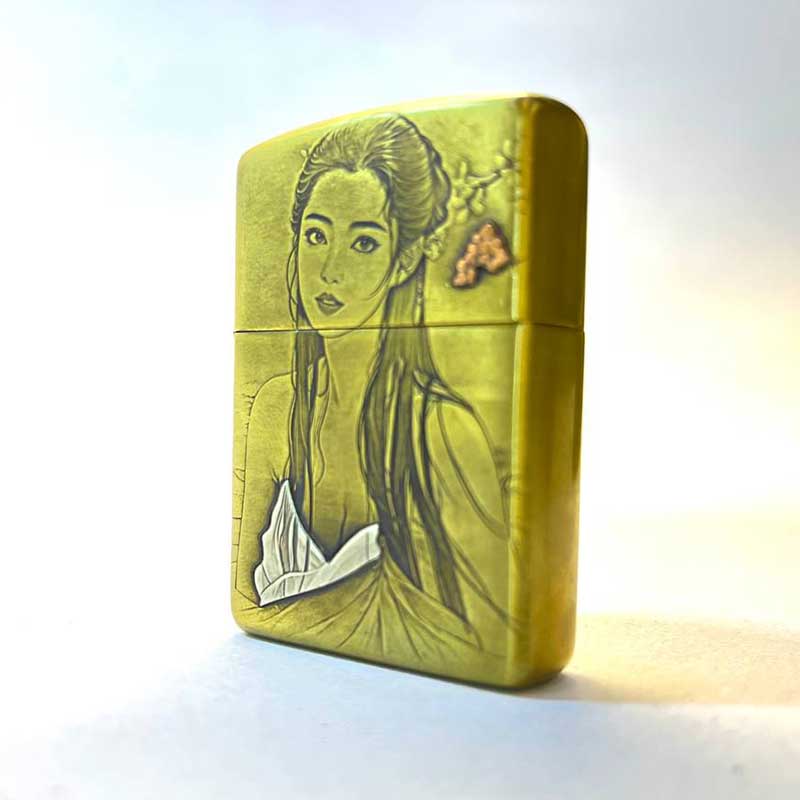 فندک زیپو زن ژاپنی آرمور کیس