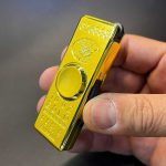 فندک اتمی سنگی طرح شمش طلا اسپینر دار