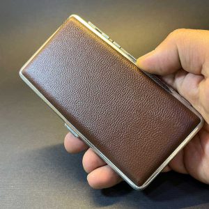 کیس سیگار باریک قهوه ای جاسیگاری
