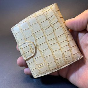 جاسیگاری چرم پوسته ماری کرمی گوپای