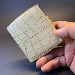 جاسیگاری چرم پوسته ماری کرمی گوپای